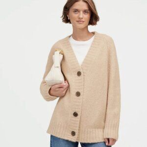 MADEWELL Chunky Alpaca Blend Cardigan NWT S - NATURAL BEIGE ☁️✨ • XS S M